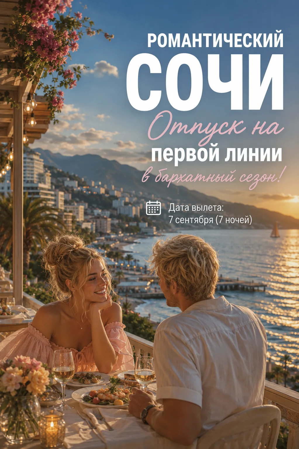 🌊 Сочи для двоих: романтический отпуск на первой линии в бархатный сезон!