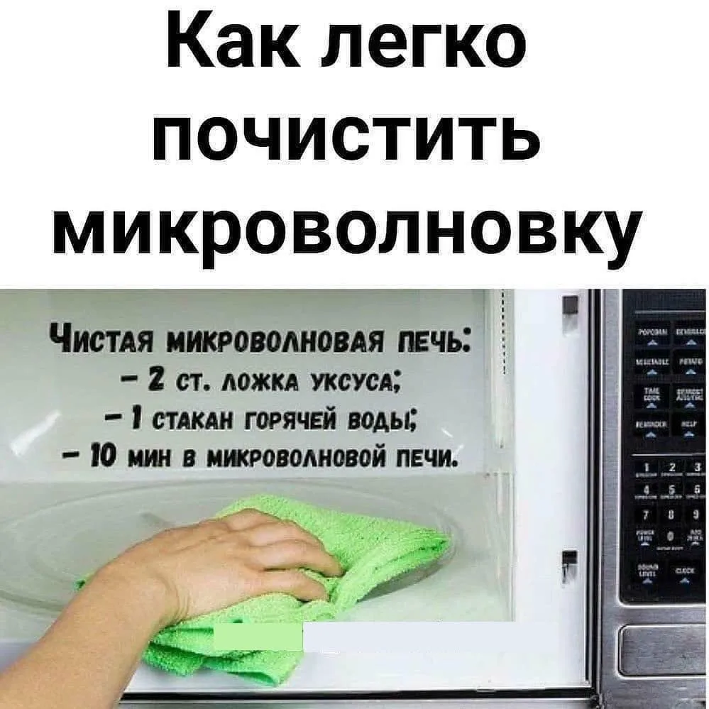 Как легко и быстро почистить микроволновку без лишних усилий ✨🧼