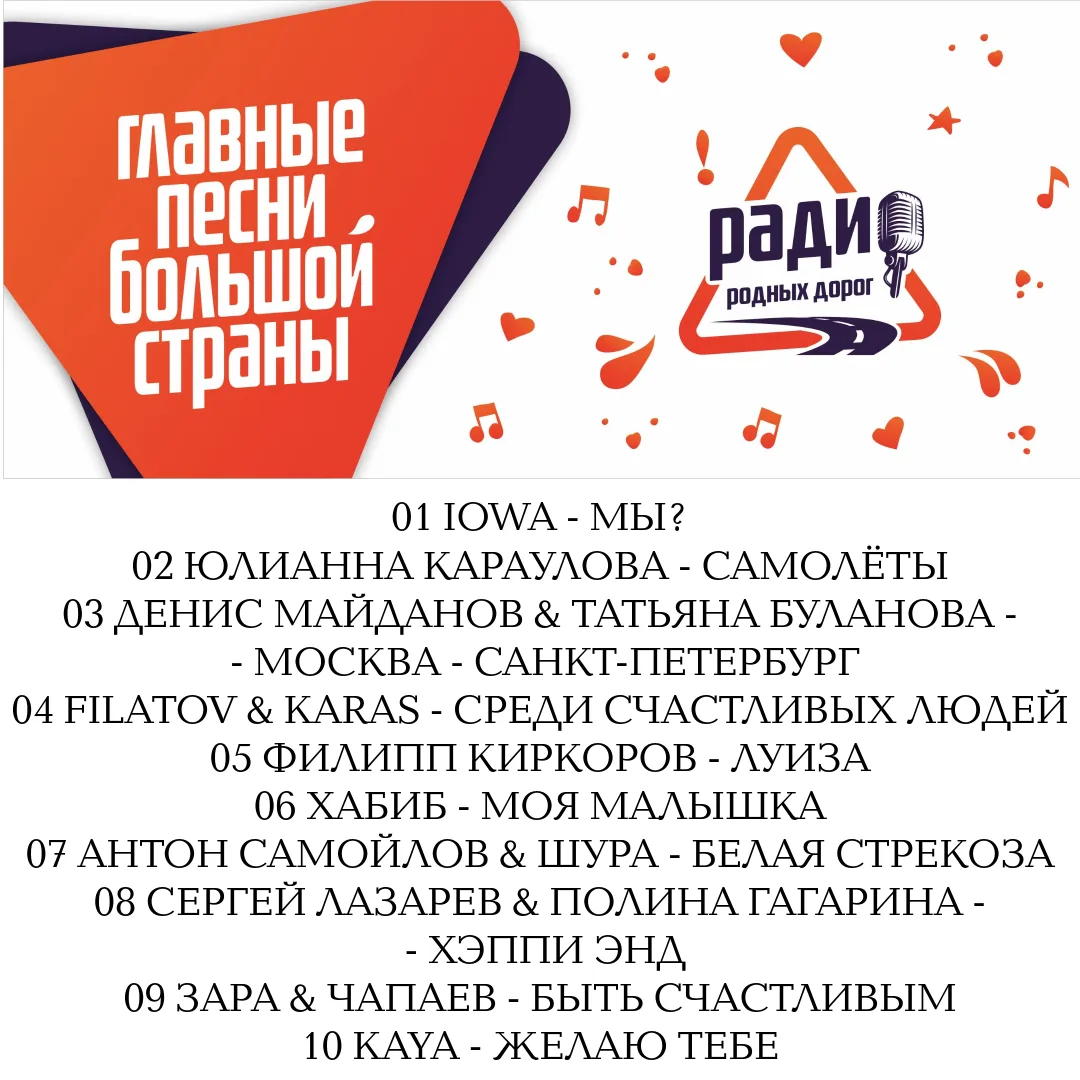 Национальный хит-парад ГЛАВНЫЕ ПЕСНИ БОЛЬШОЙ СТРАНЫ