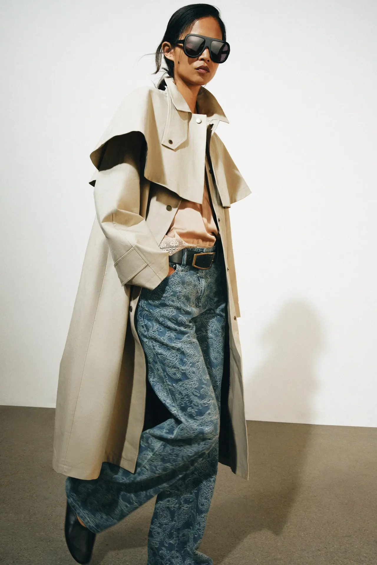 Тренч ZARA 💔 ZW COLLECTION со съемным кейпом 🍂