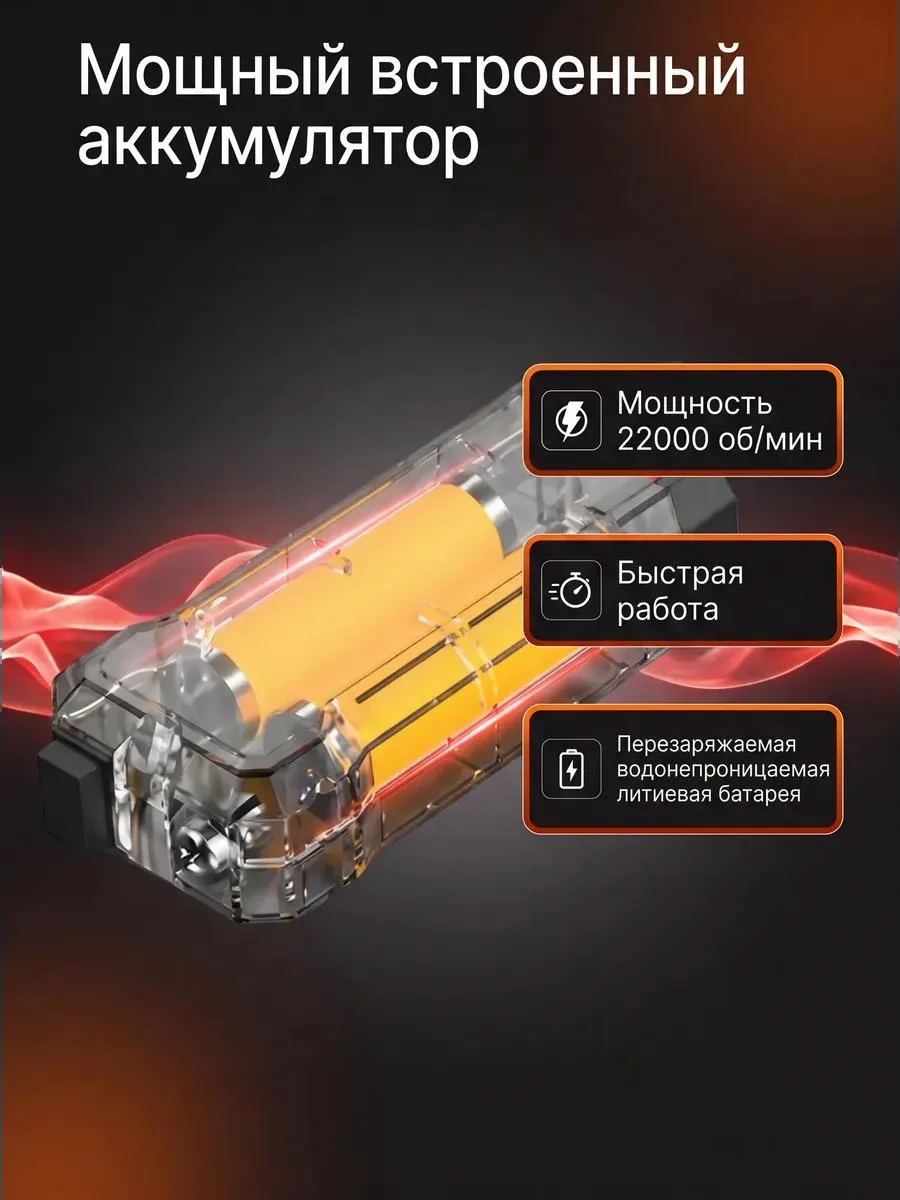 🔥 Встроенный аккумулятор для перосъемной машинки