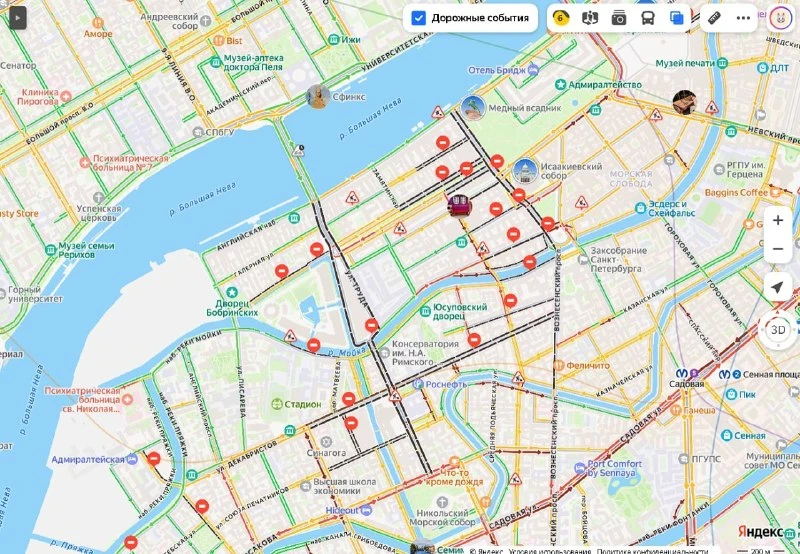 ⚡️ Питер перекрыли к приезду Путина. По центру города не проехать, а на КАД перед развя...