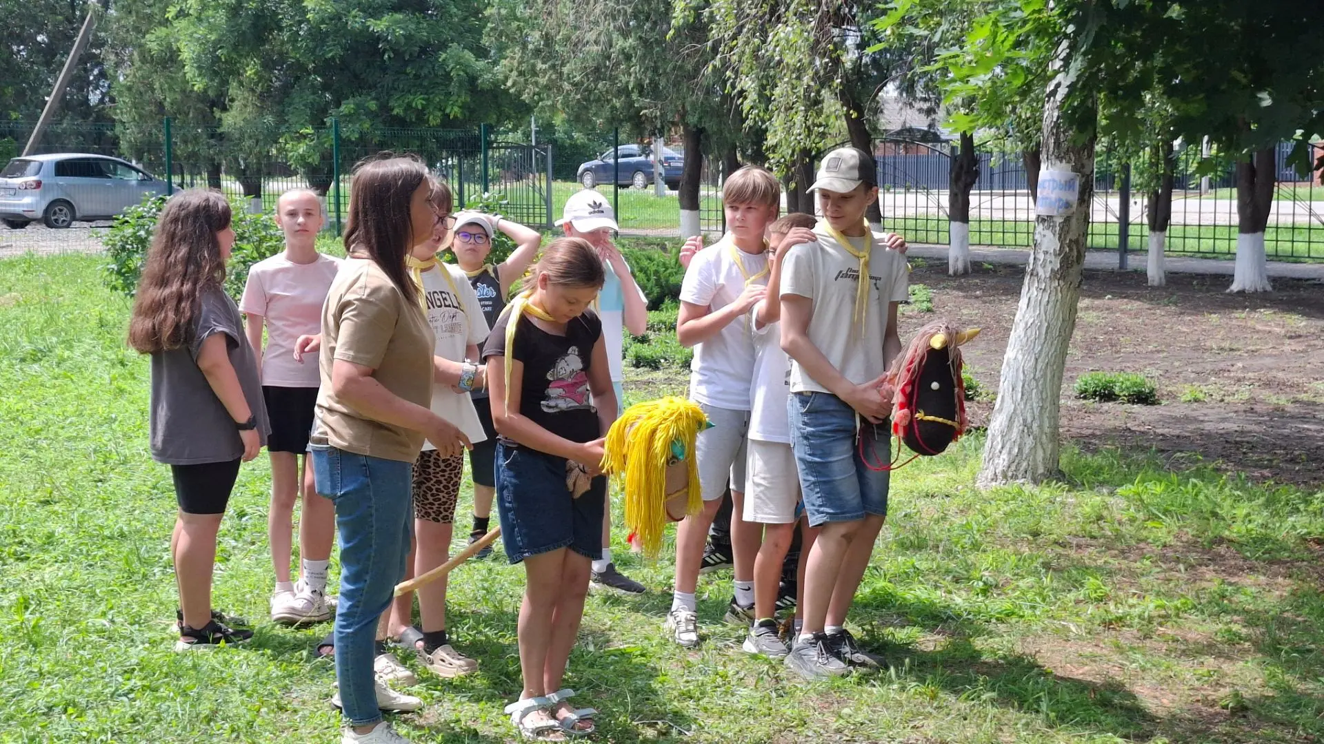 🏆 В летнем лагере дневного пребывания «Город мастеров» прошло мероприятие «Богатырские забавы»!  

