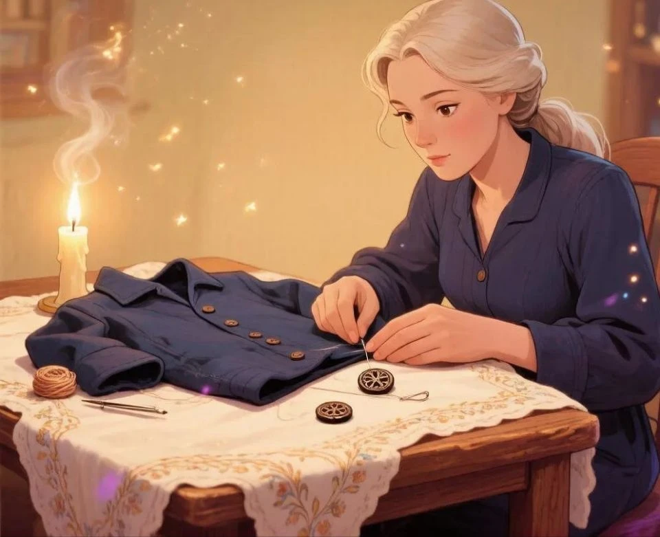 🧵Пришиваем пуговицу на счастье