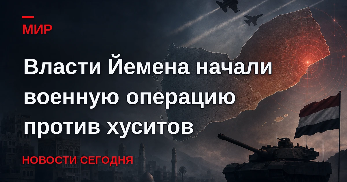 Вооруженные силы международно признанного правительства Йемена начали военную операцию ...