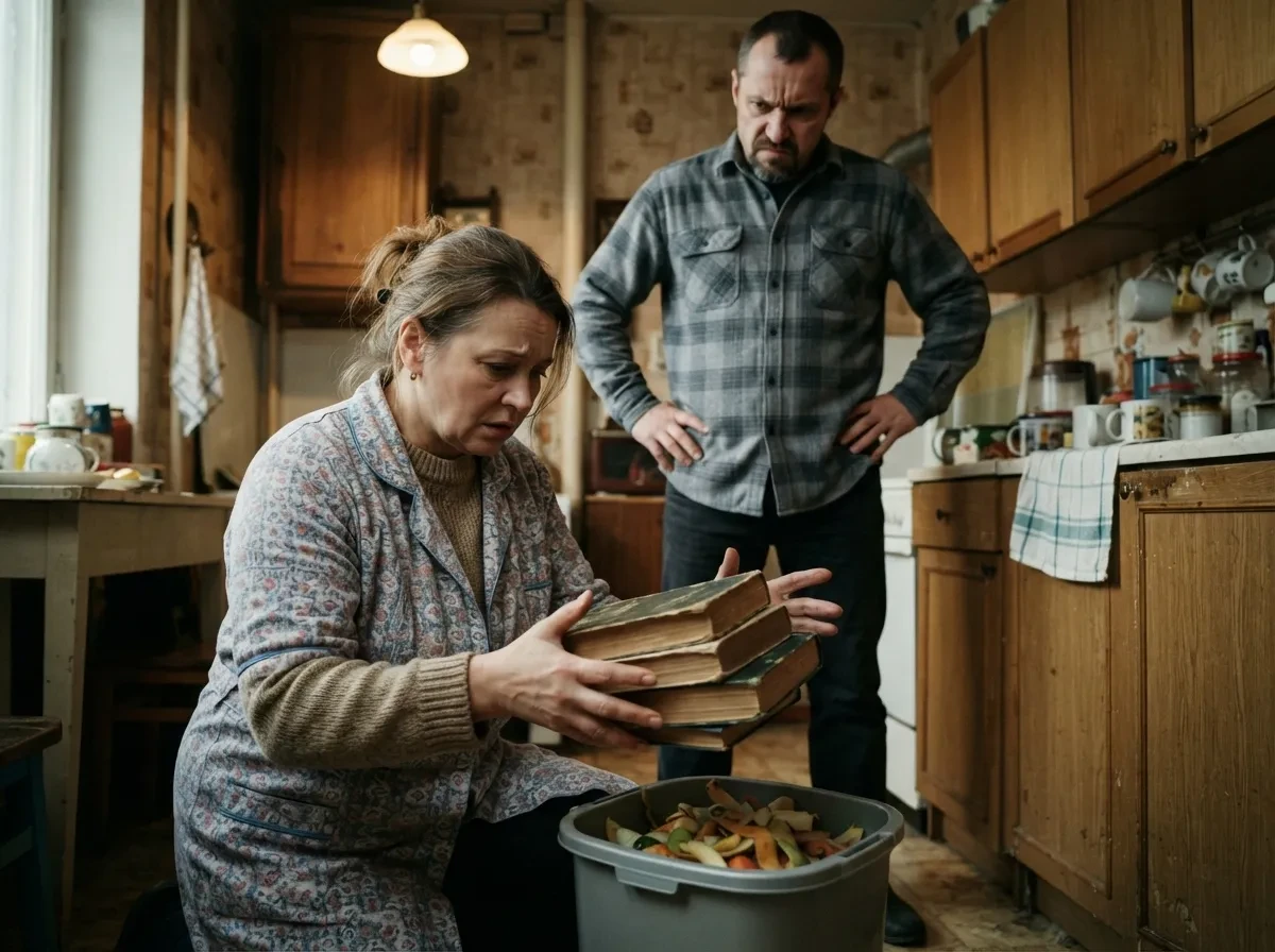 — Выбросил я твою макулатуру, — заявил муж. В тот вечер я нашла спасение в разговоре с ...
