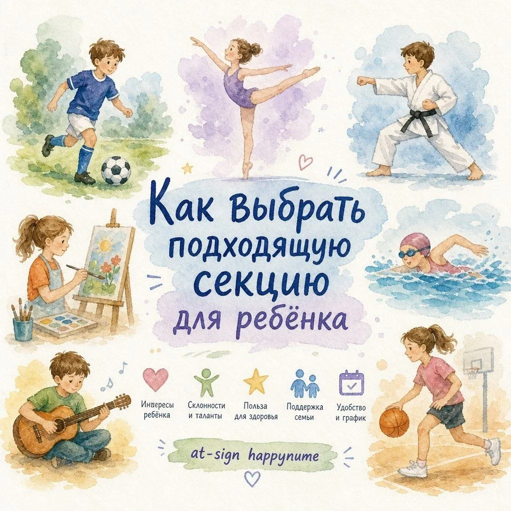 ⚽🎨 Спорт или рисование? Как выбрать секцию для ребенка без слез и упреков