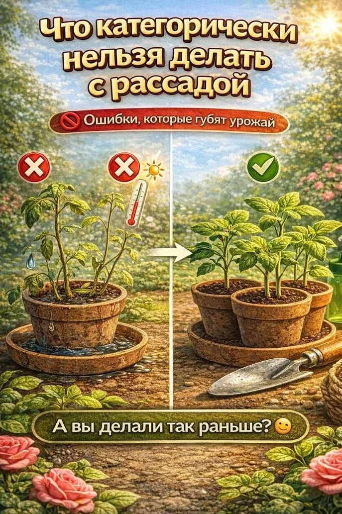 🚫🌱 Что кaтегорически нельзя делaть с рaссaдой: ошибки, которые губят урожaй