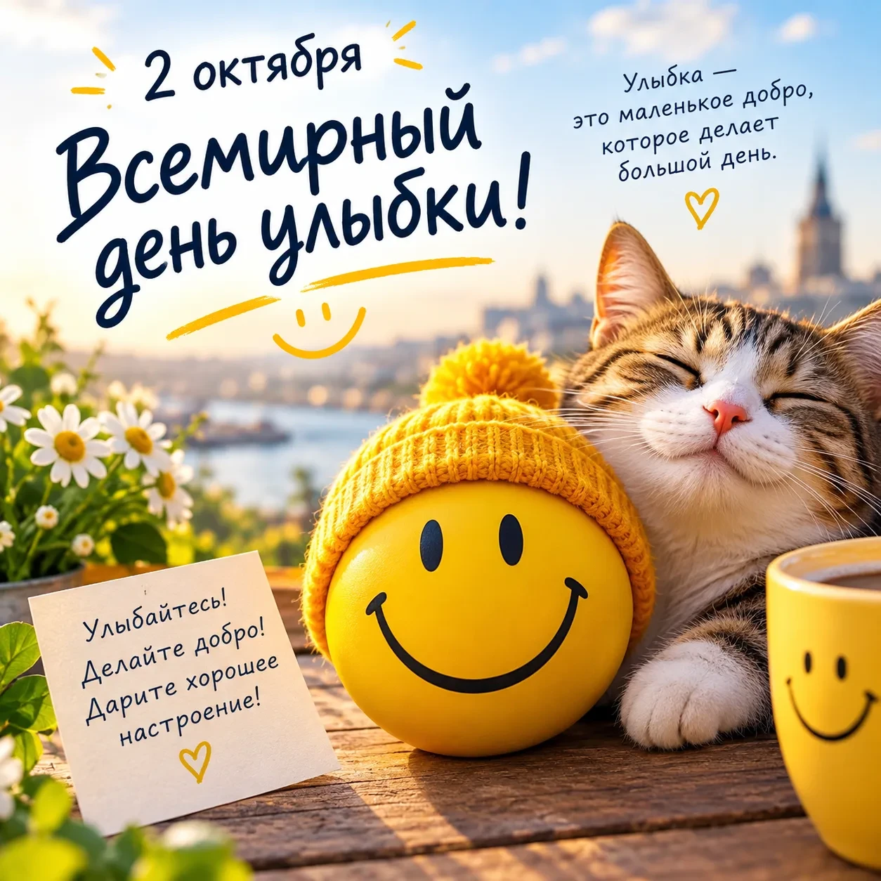 Ижевчане, сегодня Всемирный день улыбки. Харви Болл нарисовал свой смайлик в 1963 году ...