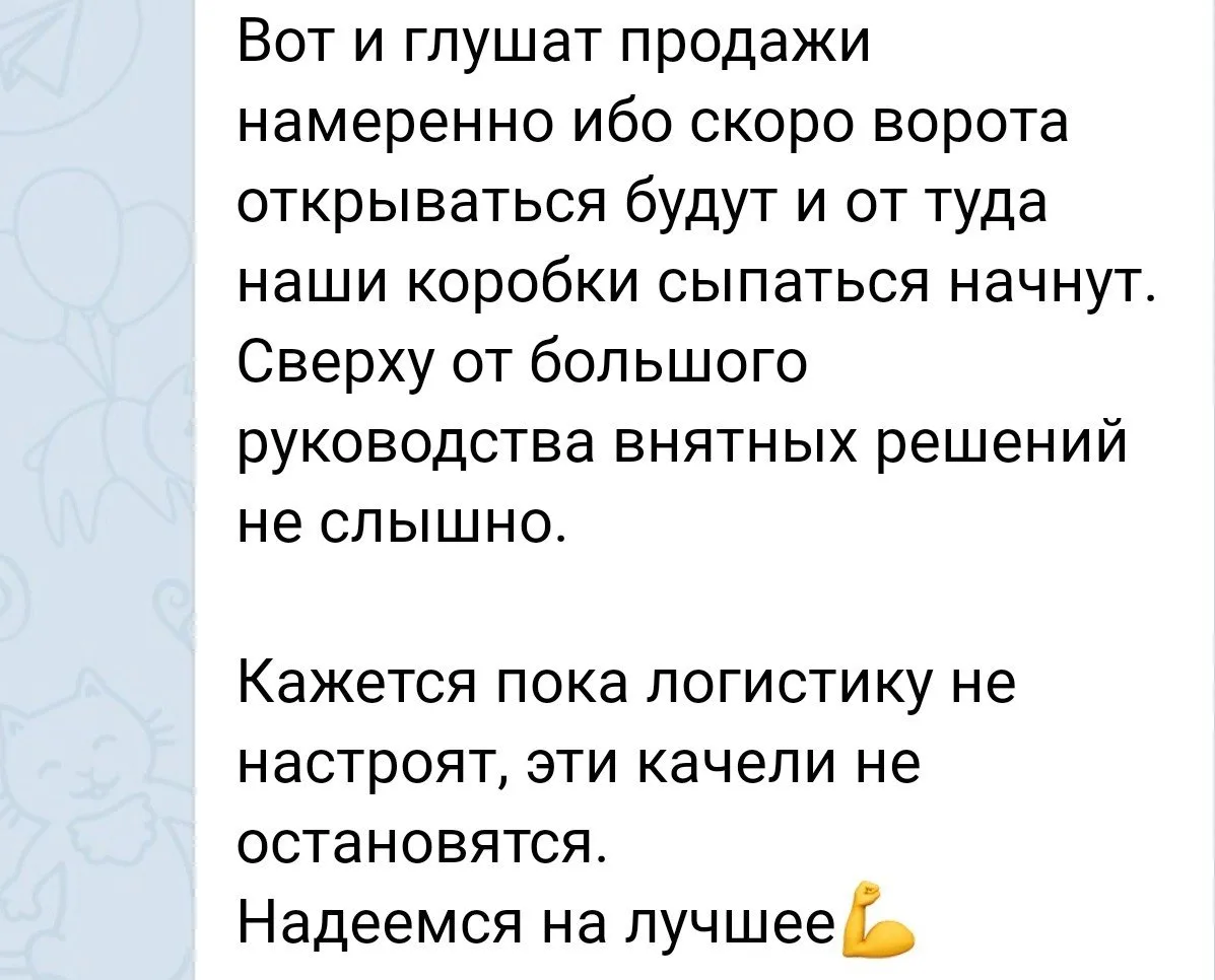 Дефолт логистики Wildberries активно обсуждается в профильных чатах.
Серия атак беспилотников вывела