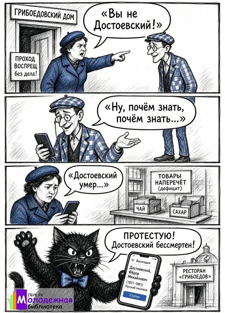 Погрузись в произведение с иронией — комикс, где литература встречается с юмором!