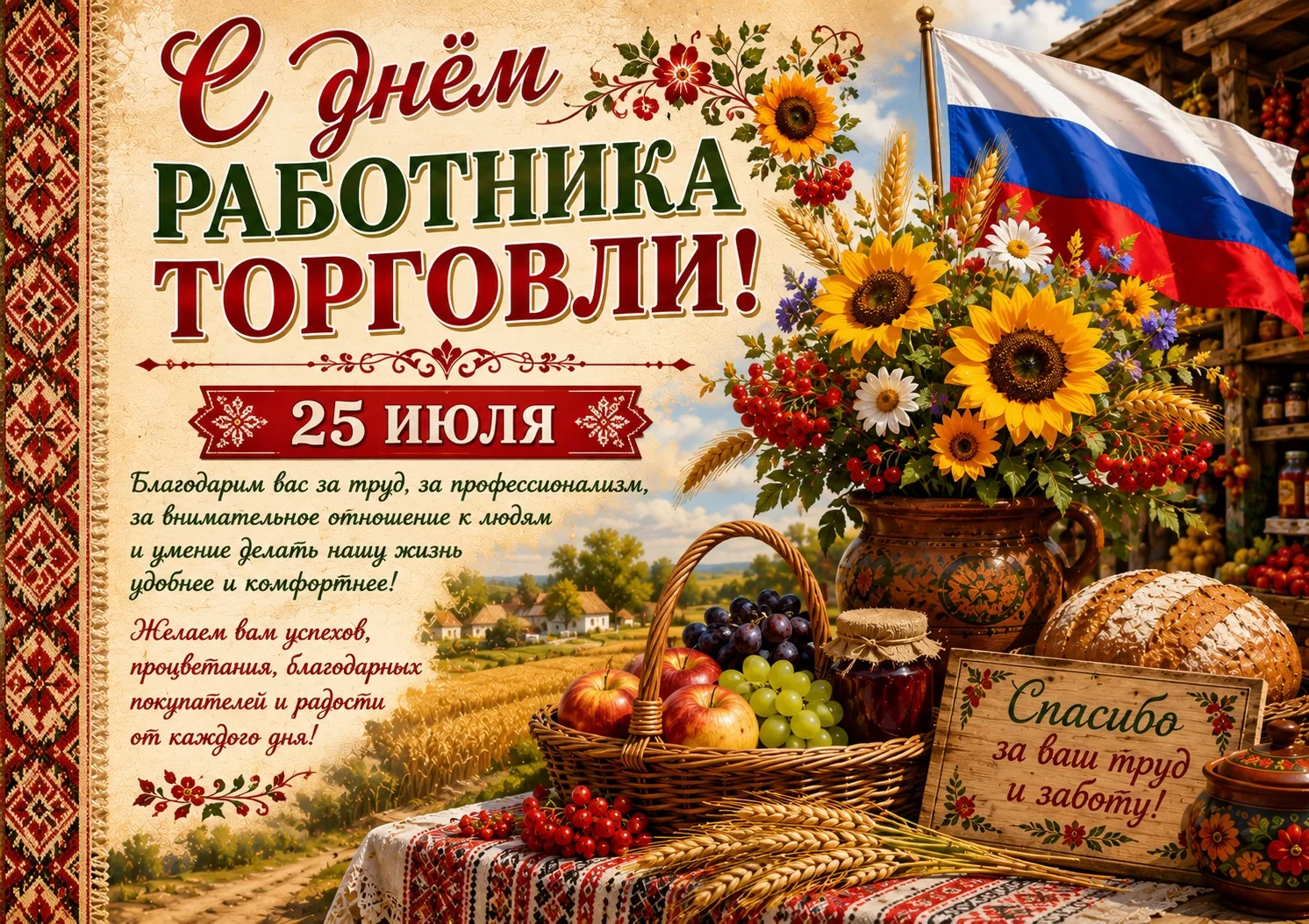 Уважаемые работники торговли!