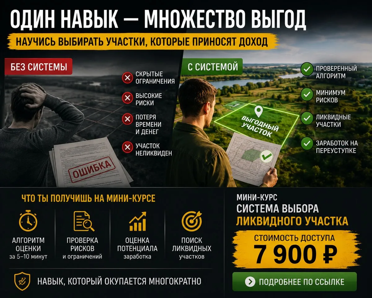Участок стоит миллионы. Навык его найти всего 7 900 ₽.