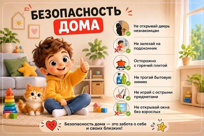 Безопасность дома начинается с простых правил!