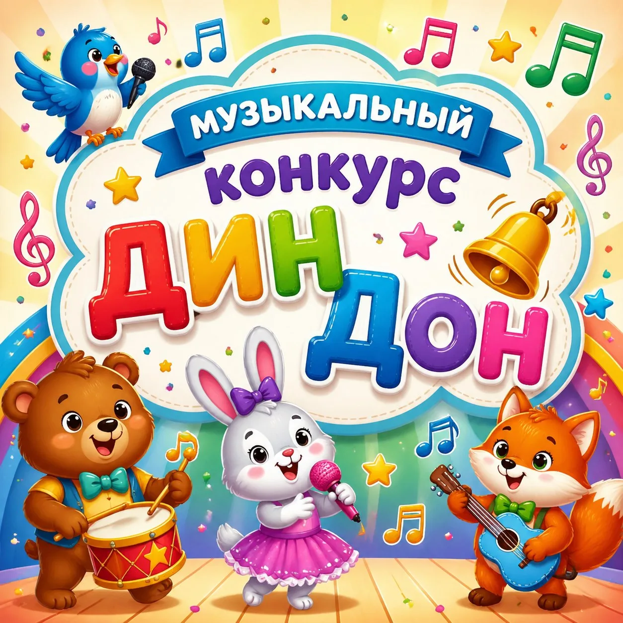 Наши звёздочки на конкурсе «Дин-Дон»! ✨