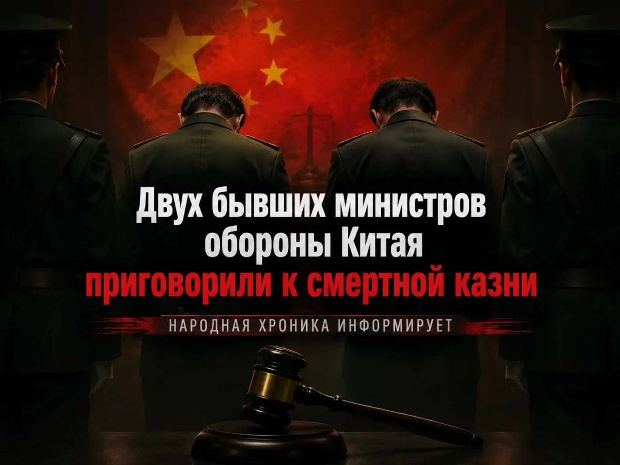 Двух бывших министров обороны Китая приговорили к смертной казни  Вэй Фэнхэ возглавлял Минобороны КН