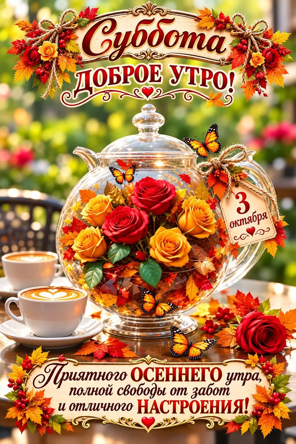 С добрым утром субботы!🍂🍁