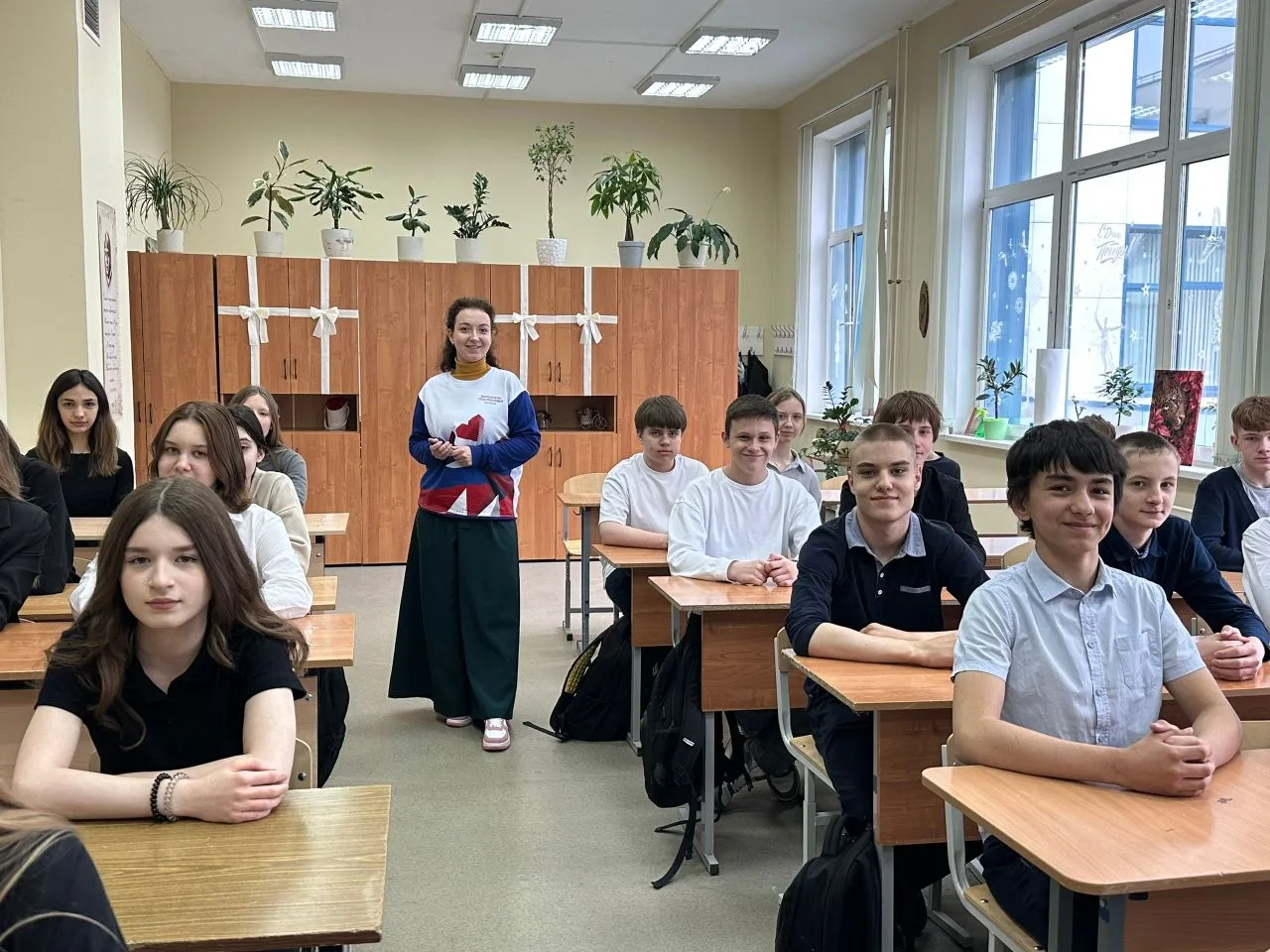 Сегодня в школе прошла встреча в рамках всероссийского проекта «Проводники смыслов. Новый маршрут» (