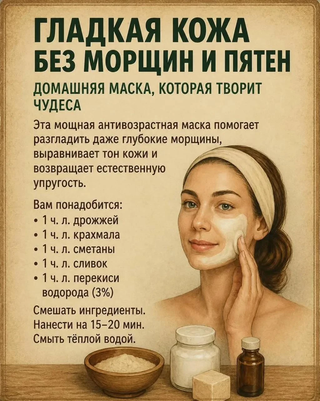 🥰 Гладкая кожа без морщин и пятен