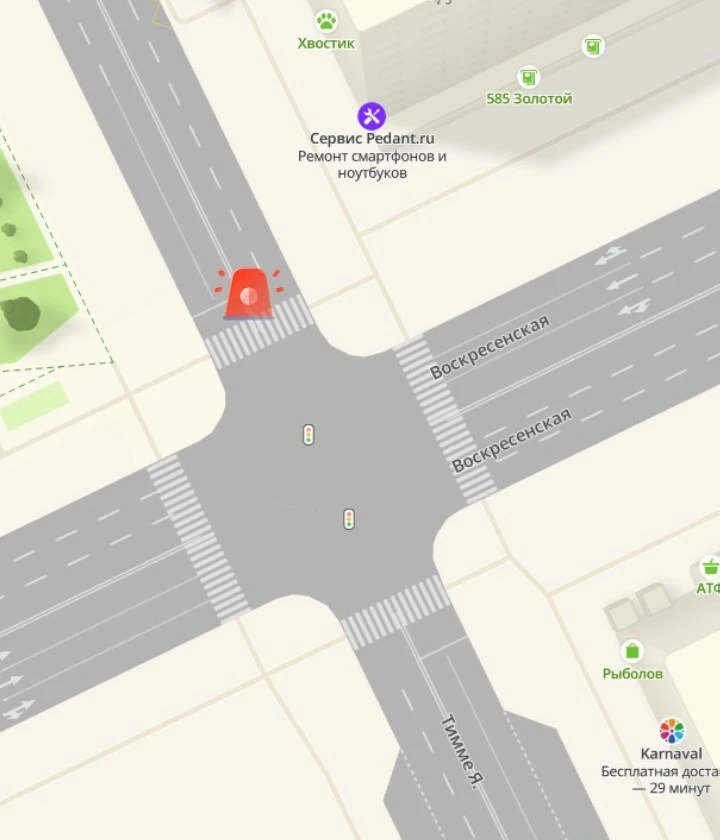 На перекрестке Тимме/Воскресенская в пятницу и субботу будут восстанавливать дорожное п...