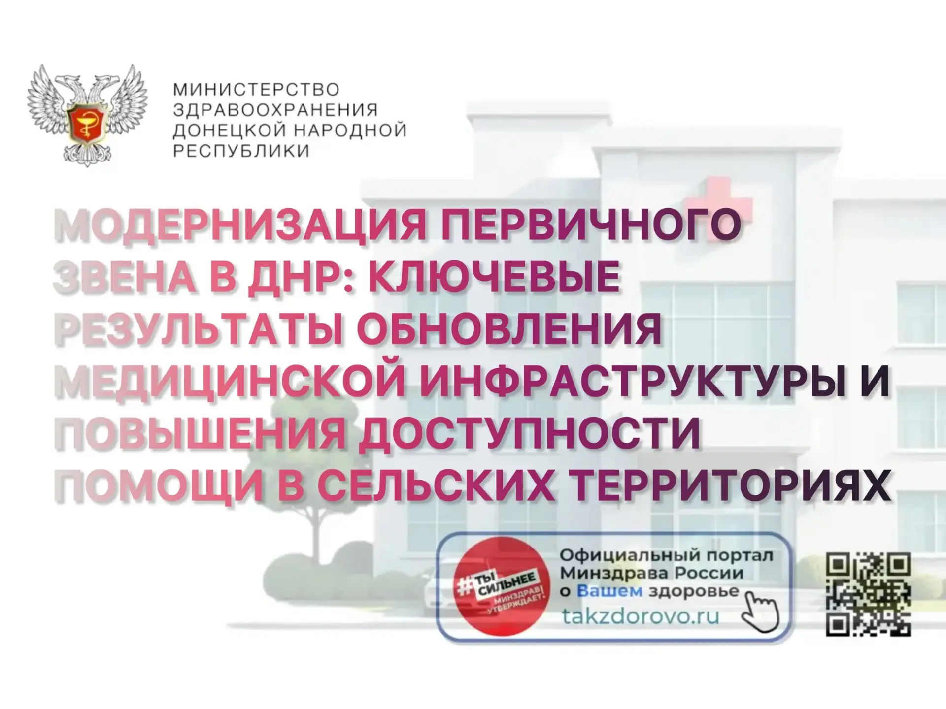 Модернизация первичного звена в ДНР: ключевые результаты обновления медицинской инфраст...