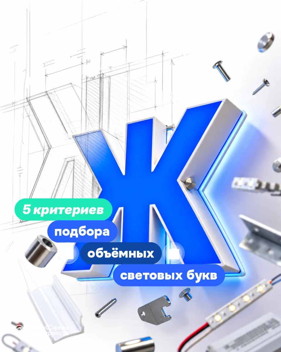 Объёмные буквы на фасаде — мощный инструмент продаж для региональных сетей 🏬✨