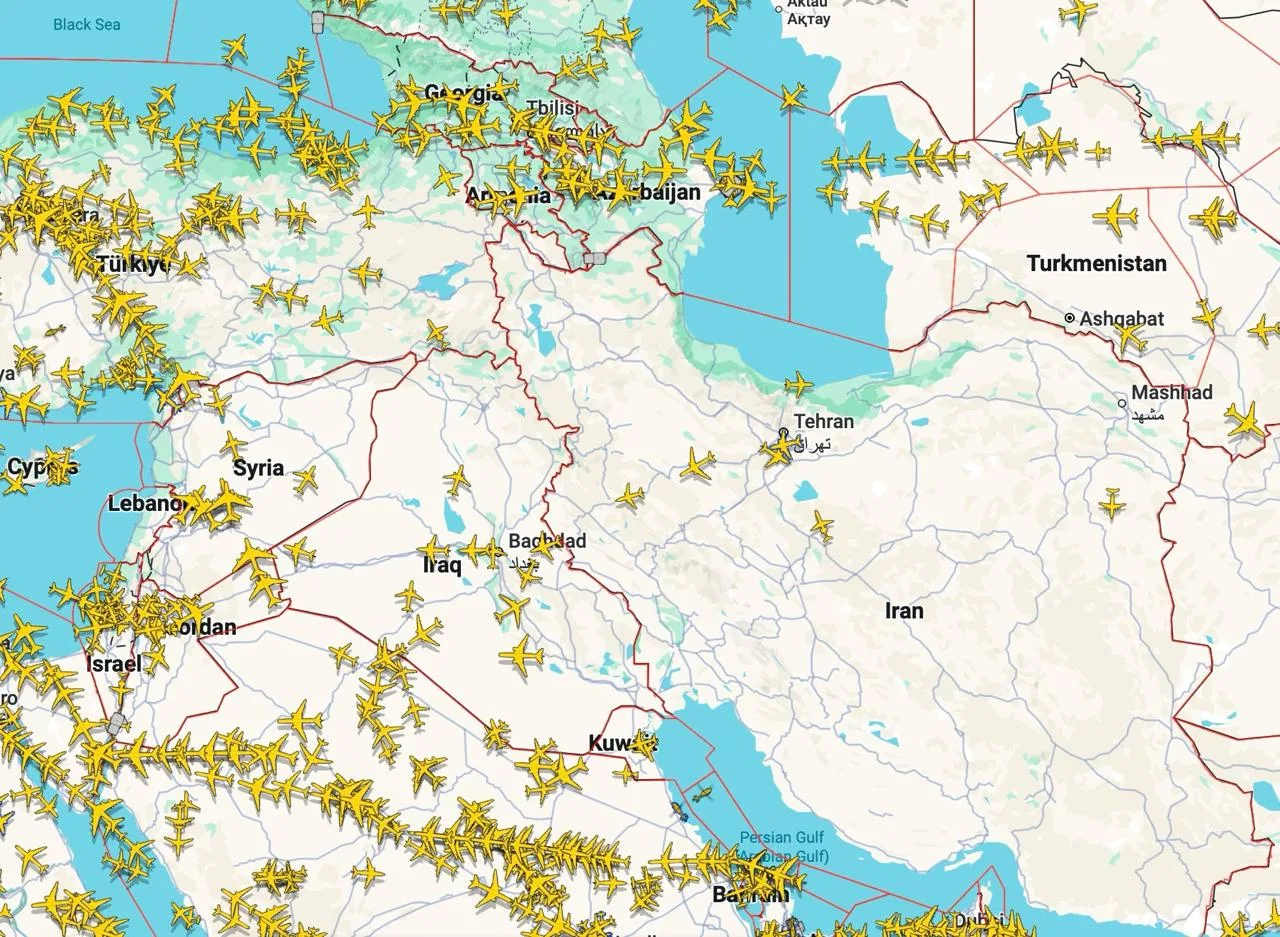 🛫🇮🇷🇮🇶🇸🇾 Небо над Ираном, Ираком и Сирией открыто
