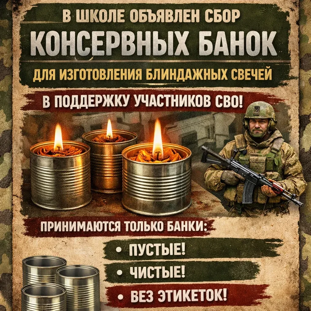 Сбор банок для блиндажных свечей — это небольшое, но важное дело, которое может значите...