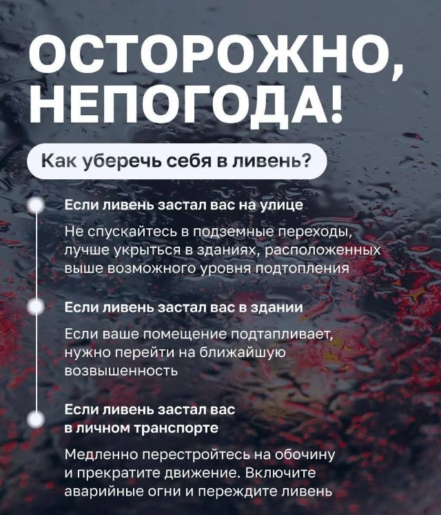 ❗️🌧 Сильный дождь, грозу и ветер до 20 м/с ожидают в Татарстане 24 августа