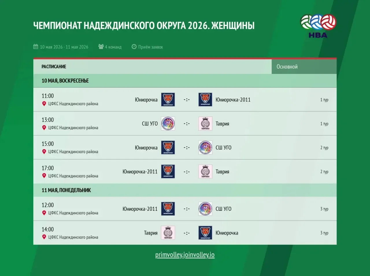 ‼️ Изменения! Расписание игр Чемпионата Надеждинского округа 2026