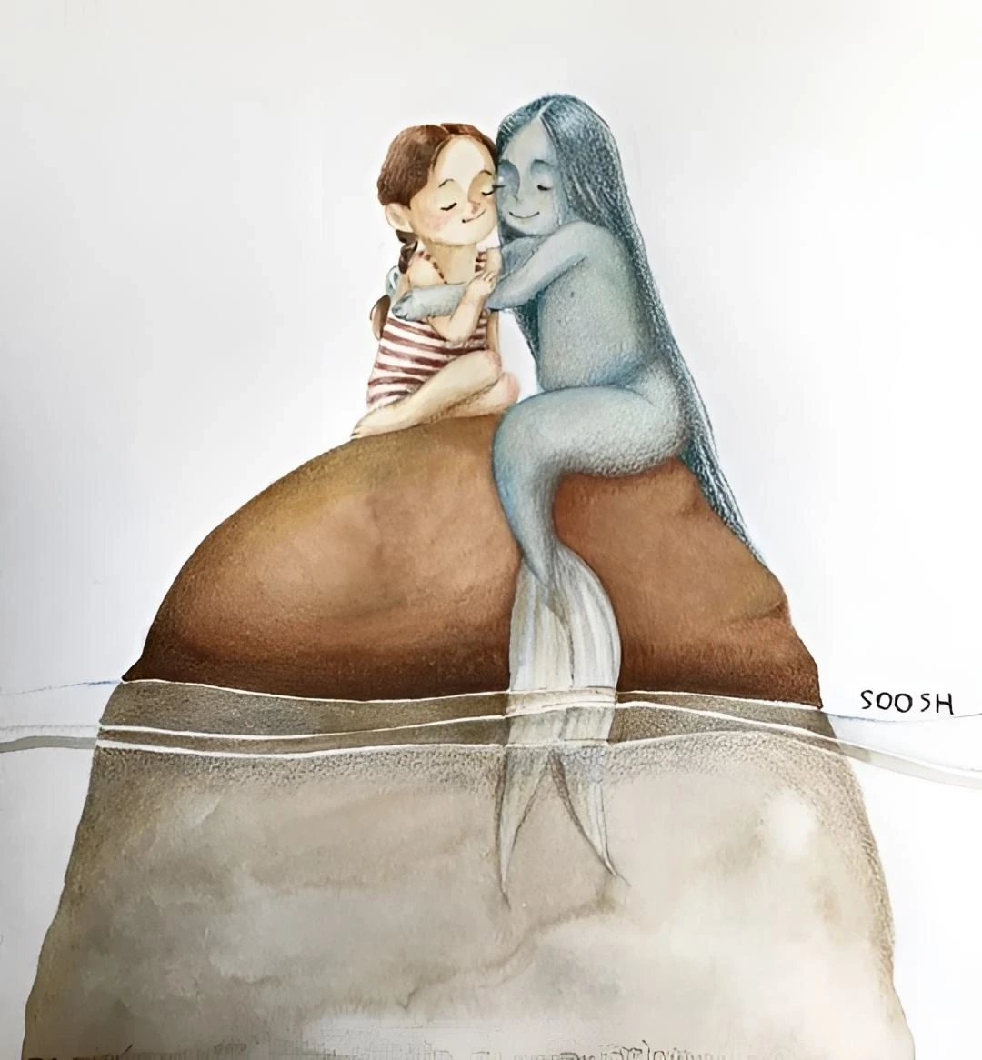 Когда дружба с русалкой — твой маленький секрет 🧜‍♀️🤍