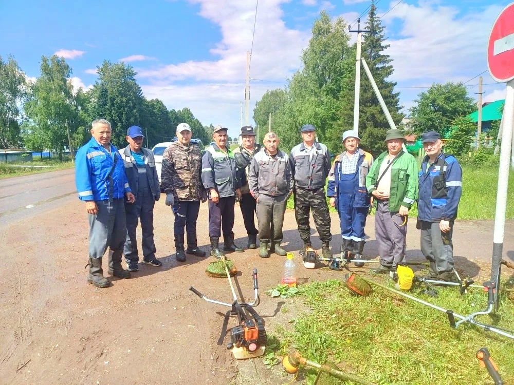 Сегодня сотрудники ГБУЗ РБ Балтачевская ЦРБ провели субботник по скашиванию травы на закреплённом уч