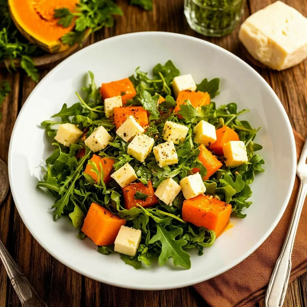 Удивите близких изысканным вкусом: готовим нежный салат с запеченной тыквой