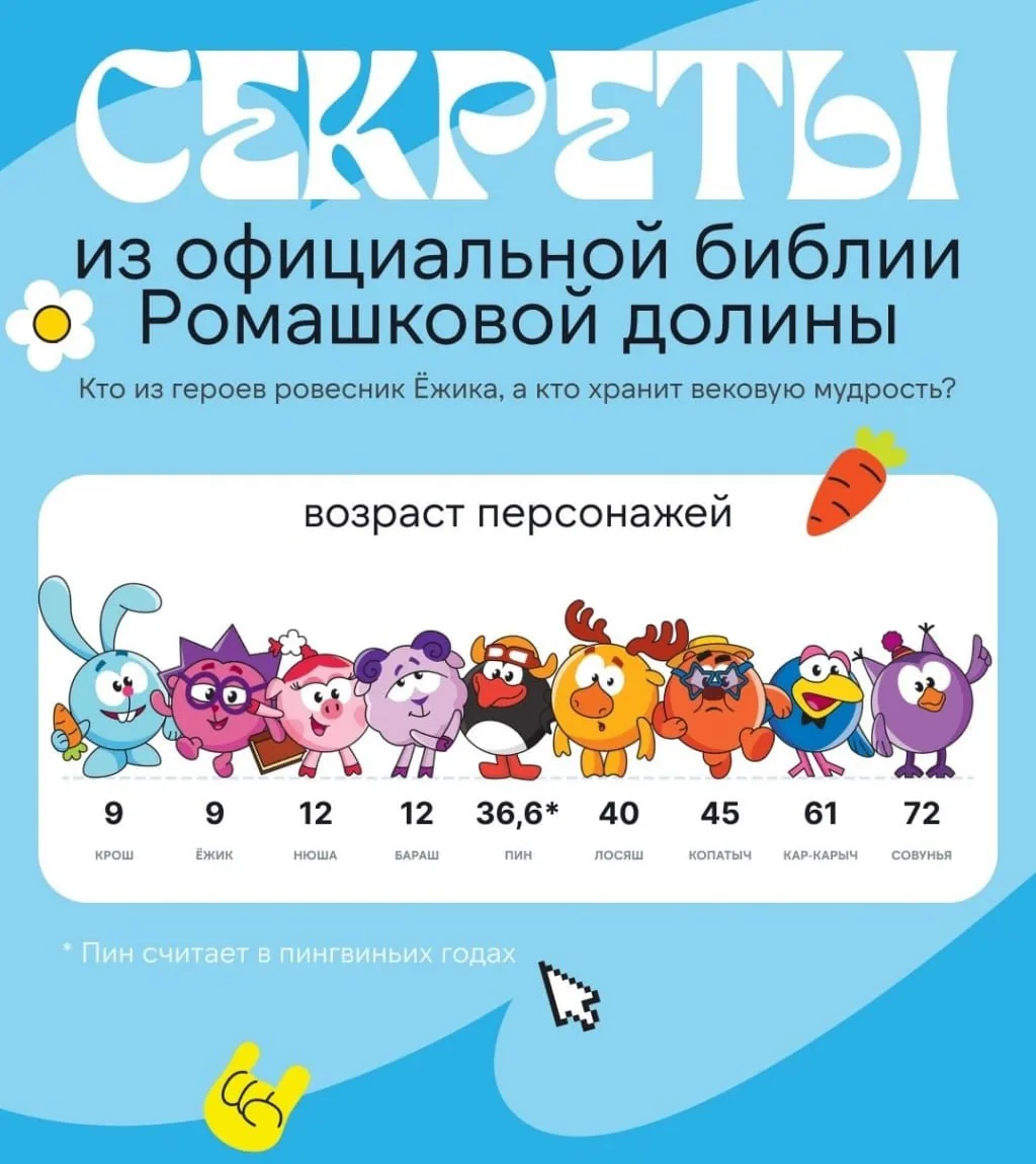 Сколько лет Пину из «Смешариков», спорят в соцсетях.