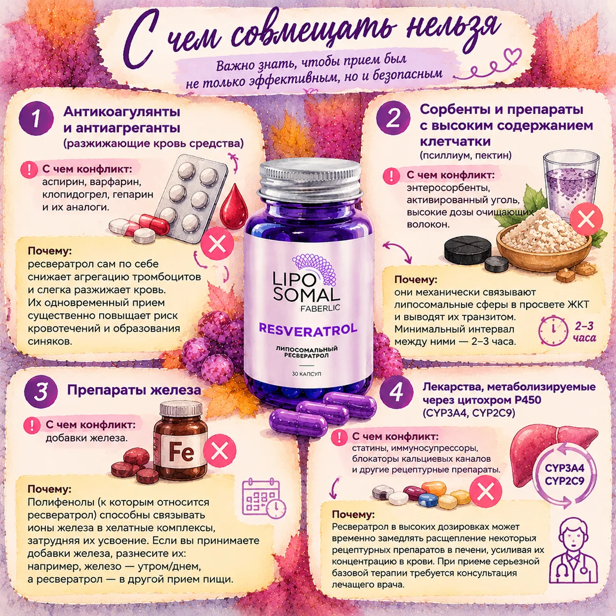 С чем совмещать нельзя