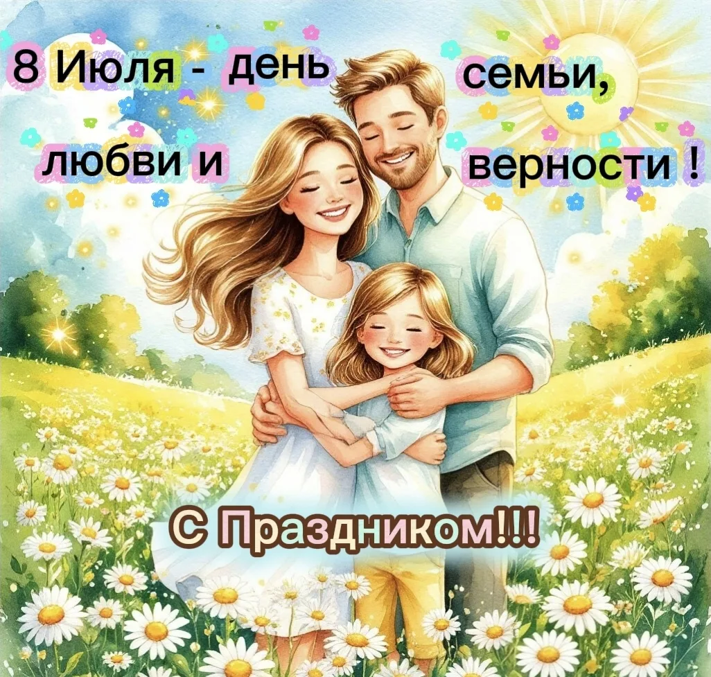 Сегодня, 8 июля, — День семьи, любви и верности! 💛