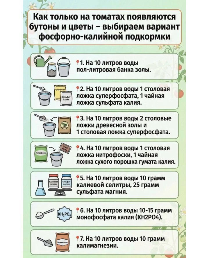 Подкормки для помидоров