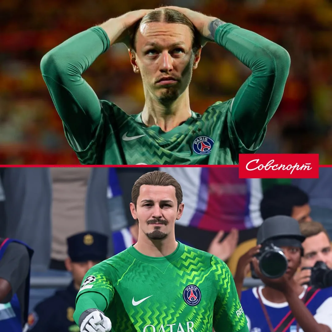 😅🎮 Сафонову, кажется, тоже не повезло с моделькой в EA FC 27