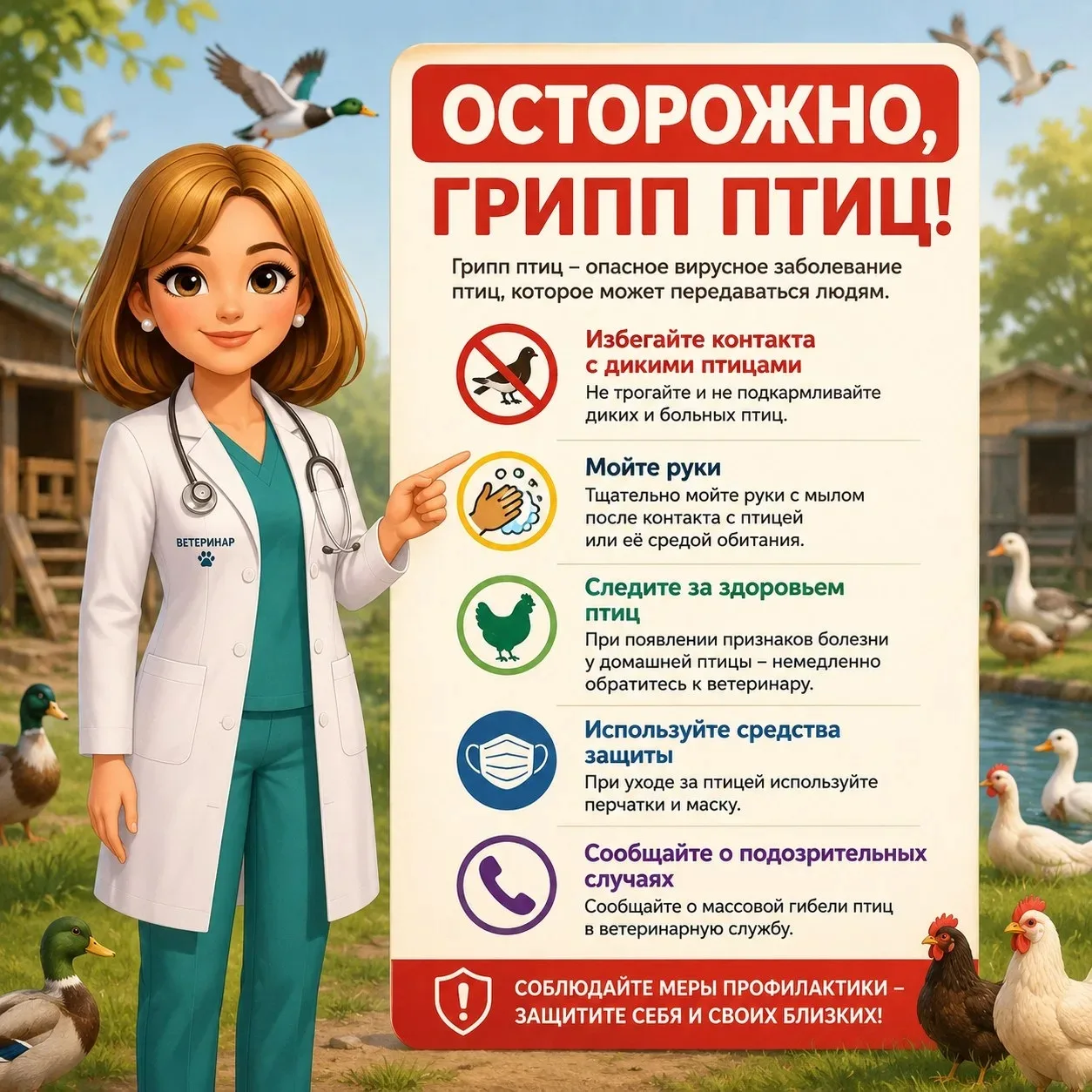 🚨 Ситуация по птичьему гриппу в Республике Башкортостан требует нашего внимания. Угроза остаётся, и