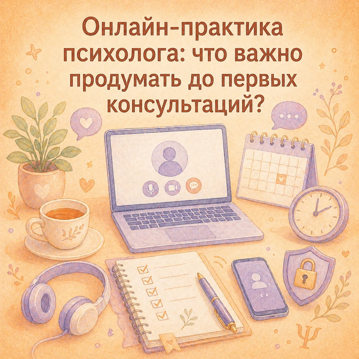 Онлайн-практика психолога: что важно продумать до первых консультаций? 🌟