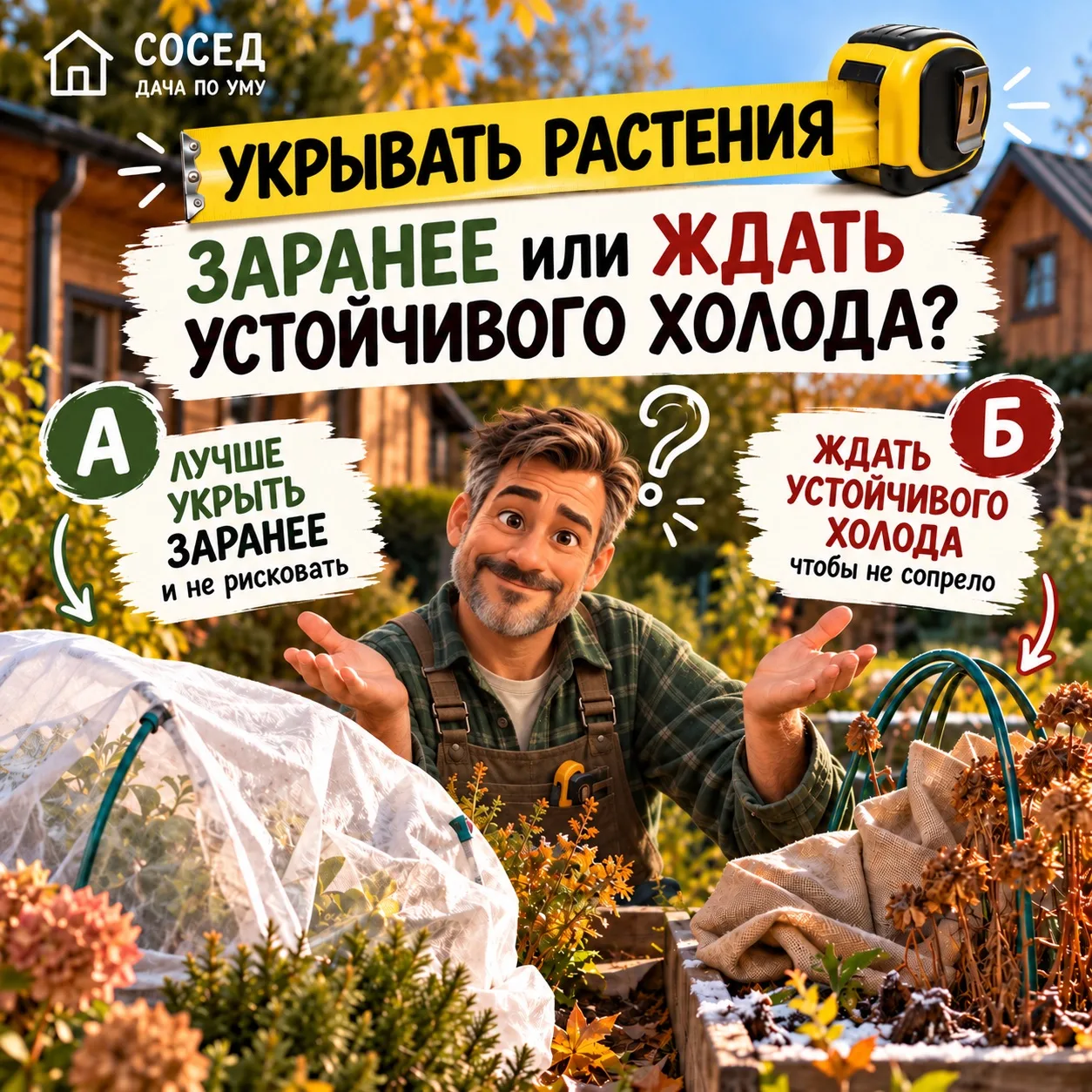 Каждую осень один и тот же спор. Одни говорят: «Лучше укрыть заранее — потом мороз удар...