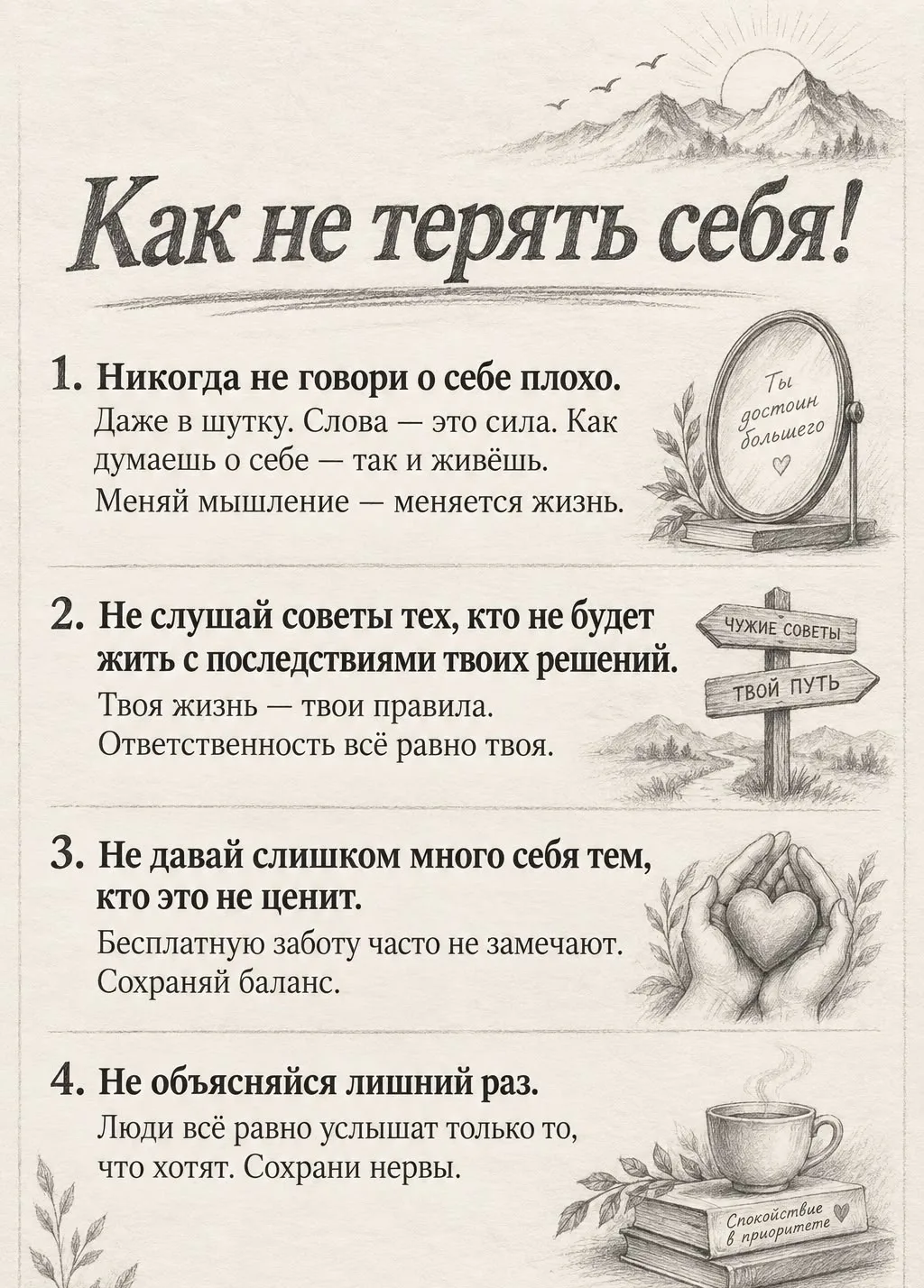Как не терять себя🔥
