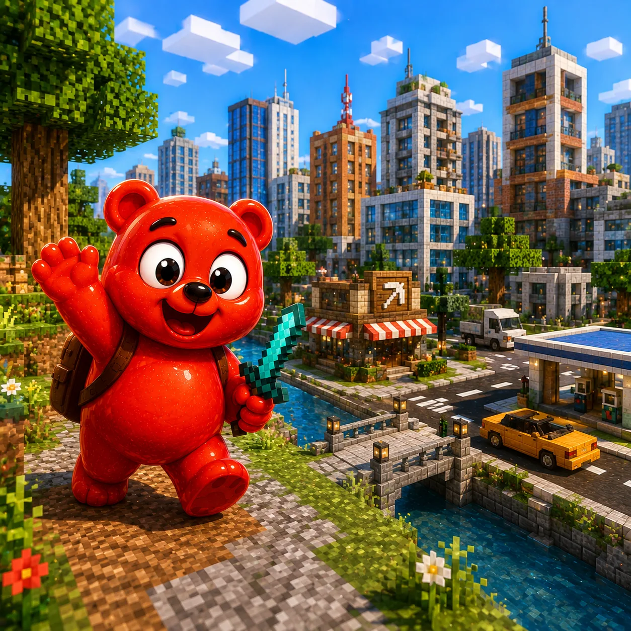 ⛏️🐻 ВАЛЕРКА ЗАШЁЛ НА СЕРВЕР В МАЙНКРАФТЕ!