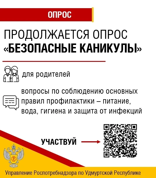 ☀ Продолжается анонимный опрос для родителей «Безопасные каникулы»
 
Опрос сможет помочь понять, как