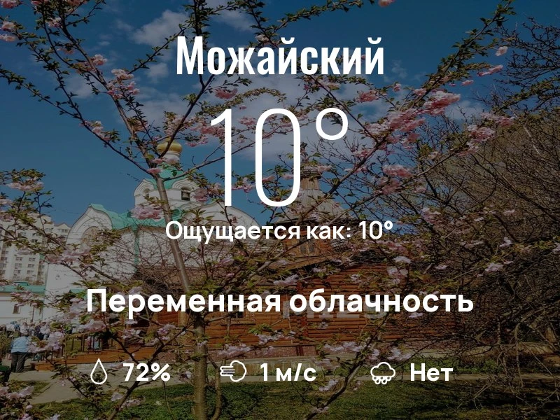 Что с погодой в Можайском?