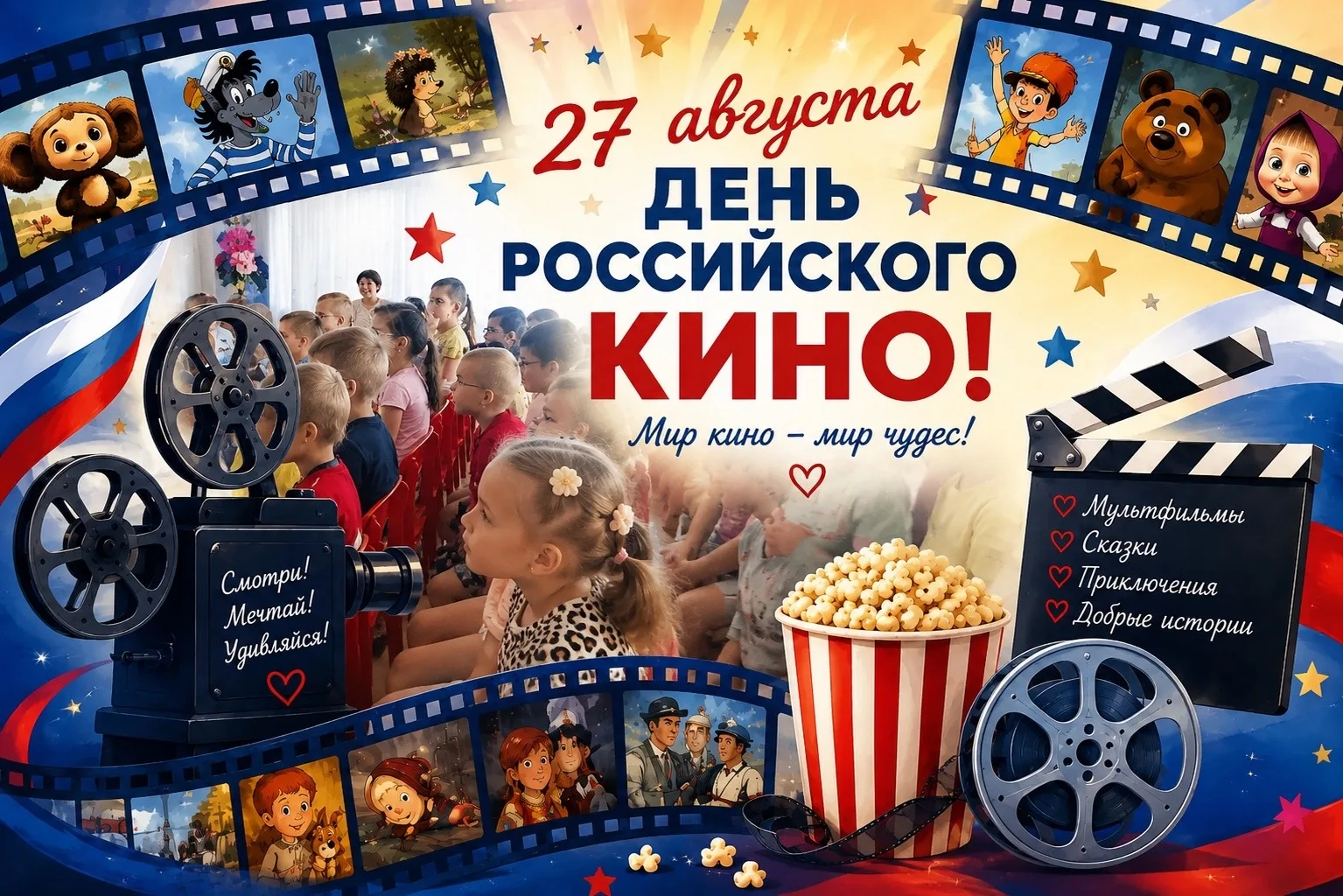🎬 #ОдинденьвПрофиграде | 27 августа — День российского кино! 🇷🇺