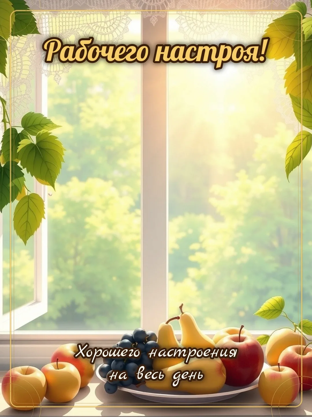 🌅 Рабочего настроя! Хорошего настроения на весь день.