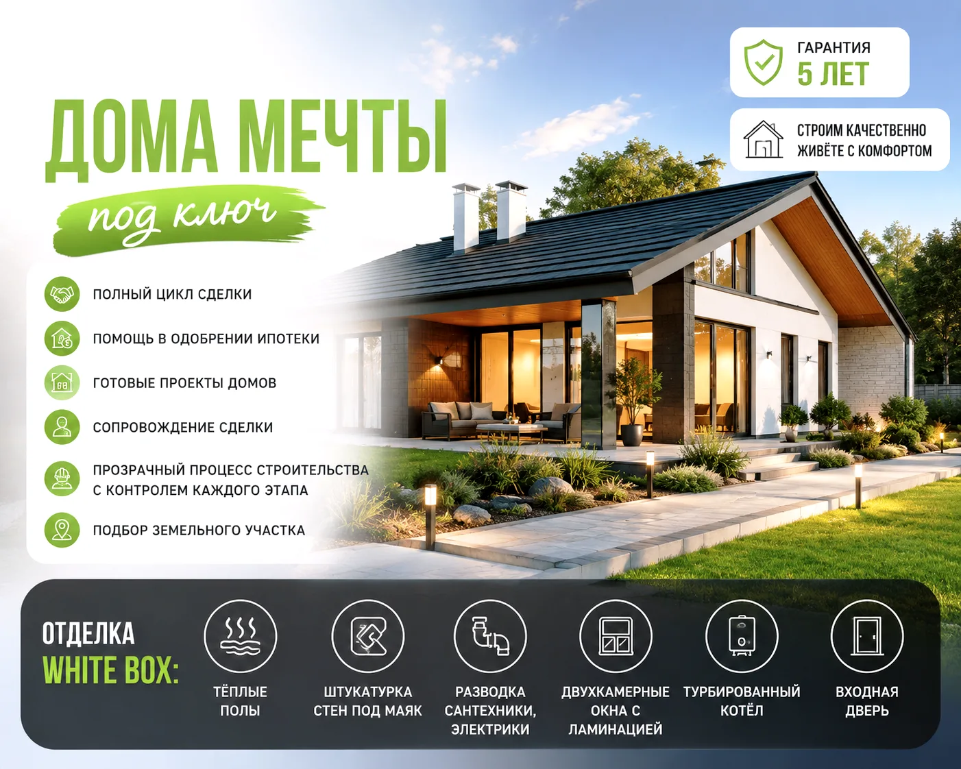 У меня +1 новый партнёр по строительству частных домов.