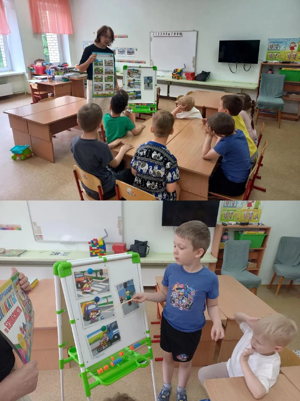 В детском саду вопросу безопасности детей на улицах и дорогах уделяется большое внимани...