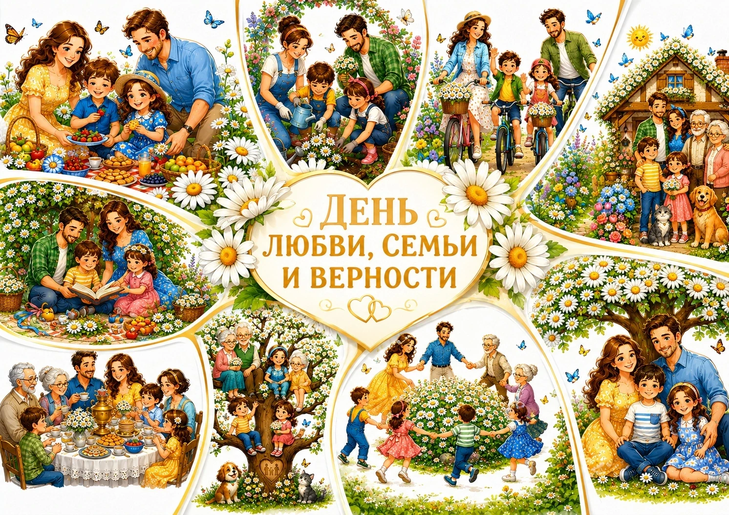 Дорогие родители, друзья, коллеги! Поздравляем вас с Днём семьи, любви и верности! 💐
Семья — это оп